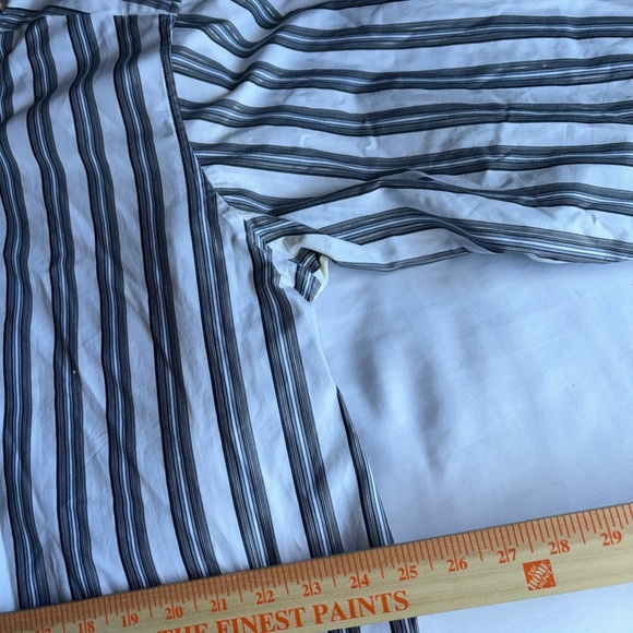 Crazy Horse Size XL Striped Silver & White Shiny Dress Shirt Button Down NWOT - Picture 12 of 16